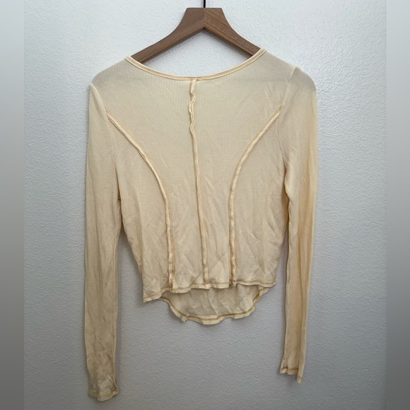 Out From Under Sweet Dreams Seamed Henley Top Large - Picture 4 of 7